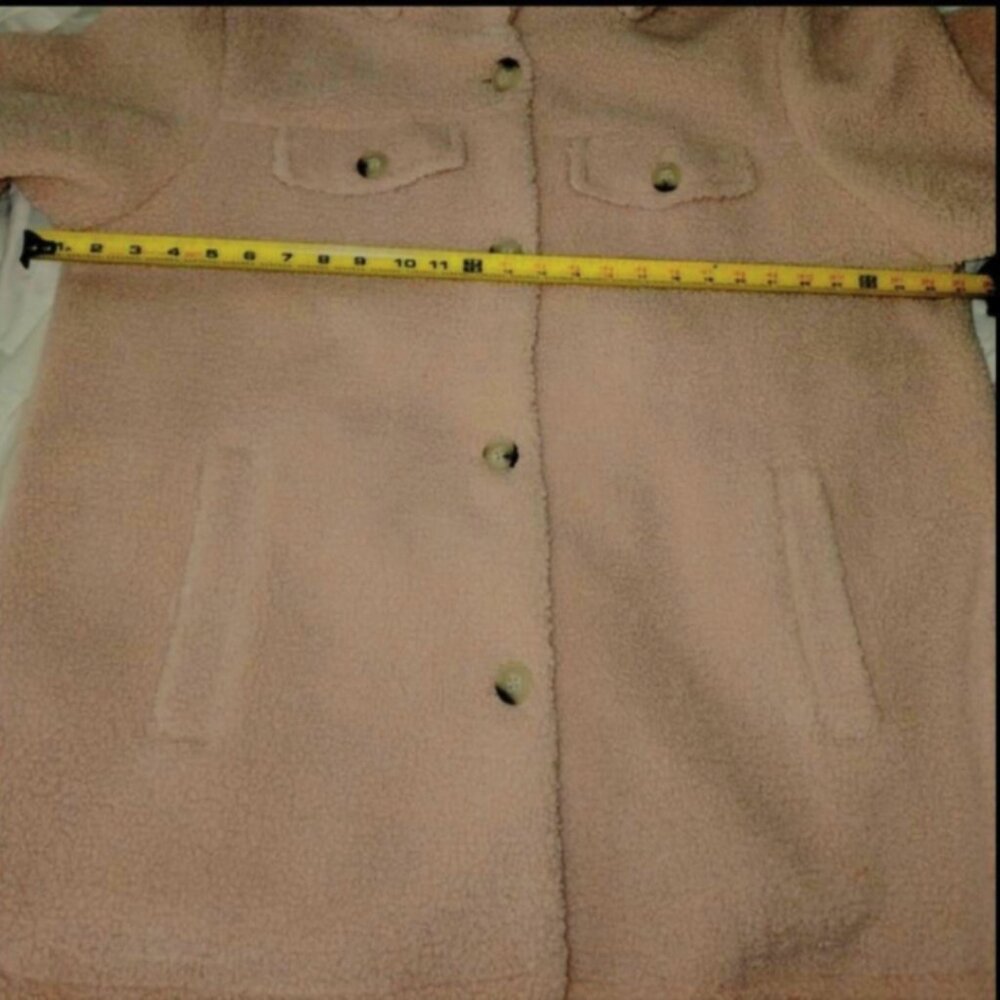 Koolaburra by UGG 1X QVC Shacket Blush Teddy Coat Faux Sherpa Hood Lining NWT - Picture 10 of 14